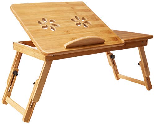 Lap Desk Folding Table Bamboo Tray Bed Table and Laptop Desk by LOVEUBAMBOO, Multi Functional Tablet Holder for Bed, Folding Tray Table, Foldable Desk, Side Table, Laptop Table, Sofa Table, TV Trays
