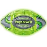 Tangle NightBall Glow in The Dark Light Up LED Football, Green with Gray