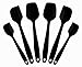 SimplexSilicone 6-Piece Premium Non-Stick Silicone Spatula Set - Heat Resistant Cooking Baking Utensils, Set of 6 (Classic Black)