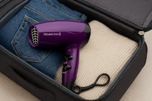 Remington Ionic Compact Hair Dryer, Travel Size, 1875 Watts, 3 Heat and 2 Speed Settings