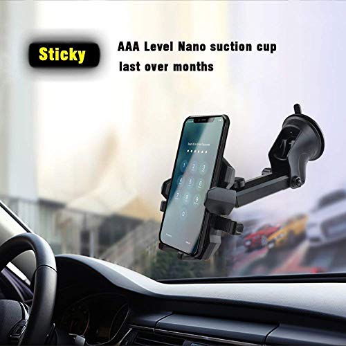 Car Phone Mount,Universal Washable Dashboard Cell Phone Holder with One-Touch Design, Air Vent Car Phone Holder Compatible for iPhone 6 6plus 7 7plus 8 8plus X Samsung Galaxy S9 S8 More by pipigo