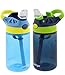 Contigo Kids Autospout Gizmo Water Bottles, 14oz (Nautical Blue/Navy Blue) - 2 Pack