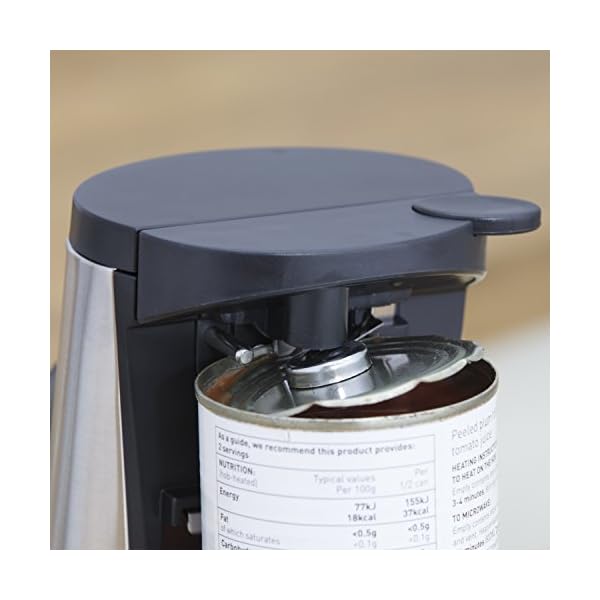 Swan 3-in-1 Hands Free Can Tin, Including Knife Sharpener and Bottle Opener, Stainless Steel, 60 W, Black