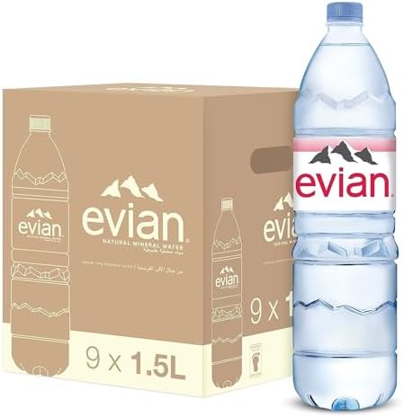 Evian Mineral Water, Naturally Filtered Drinking Bottled