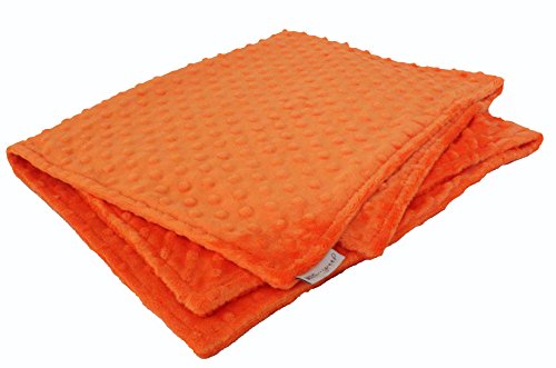 MEG Original Minky Dot Baby Blanket, Double-sided Orange 387