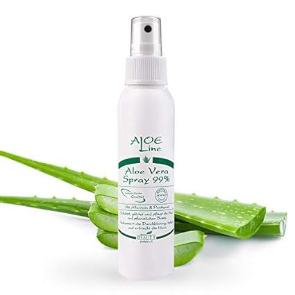 Bio Aloe Vera SPRAY 99% 100ml mit Panthenol & Allantoin | Dermatologisch getestet mit SEHR GUT | ohne Duft- und Farbstoffe - 