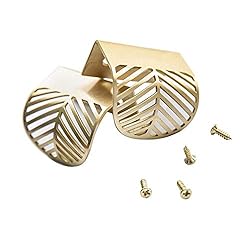RZDEAL Solid Brass Edge Pulls for Cabinets Brushed