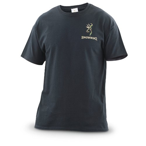 Browning Camo Buckmark T-shirt, Black, 2XL Want It All