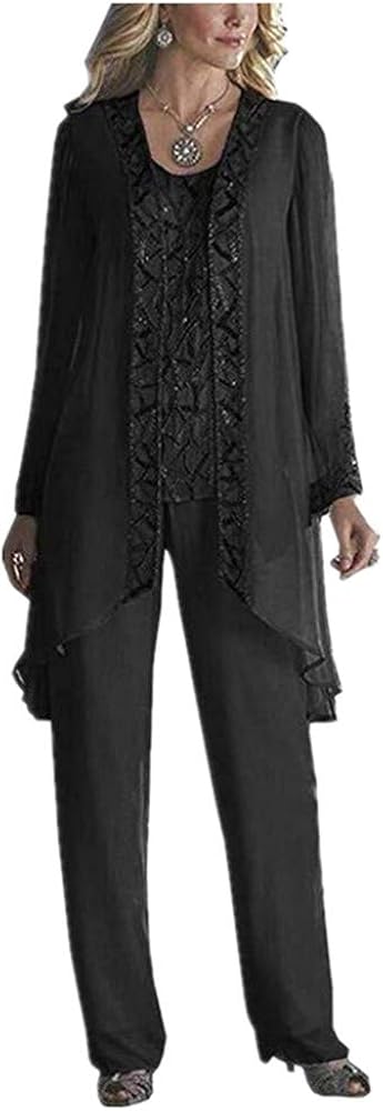 formal chiffon pant suits