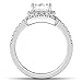 Sz 8 Sterling Silver 3Pcs 925 CZ Cubic Zirconia Engagement Wedding Band Ring Set