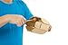 Nino Percussion NINO556 Wood Stirring Drum With Handle & Beater, Natural Finish