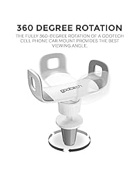 Universal Car Phone Mount Air Vent Car Phone Holder Smartphone Cradle - Compatible with iPhone Xs Xs Max XR X 8 8+ 7 7+ 6 6+, Galaxy S10 S10+ S9 S9+ S8 S8+ - White