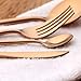 Stainless Steel Flatware Set, Morgiana 4-Piece Flatware Cutlery Set Including Fork Spoons Knife Tableware for Home,Hotel,Restaurant (Rose Golden 1)