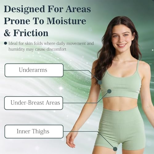New Intertrigo Cream,Professional Intertrigo Relief Cream,Skin Fold Care & Chafing Support Creams,Helps Soothe Irritated Skin,Moisture & Friction Control,for Friction-Prone Areas 2 oz