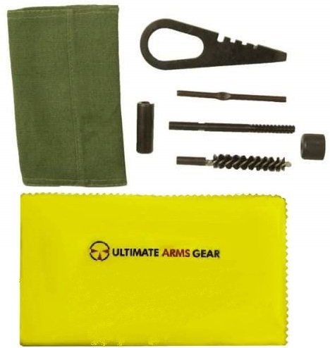 Ultimate Arms Gear Mosin Nagant M44 91/30 91 - 30 7.62 Rifle Cleaning Kit And Field Tools + Rifle/Shotgun/Pistol/Gun Care and Reel Silicone Lubricated Cleaning Cloth 12" x 14"