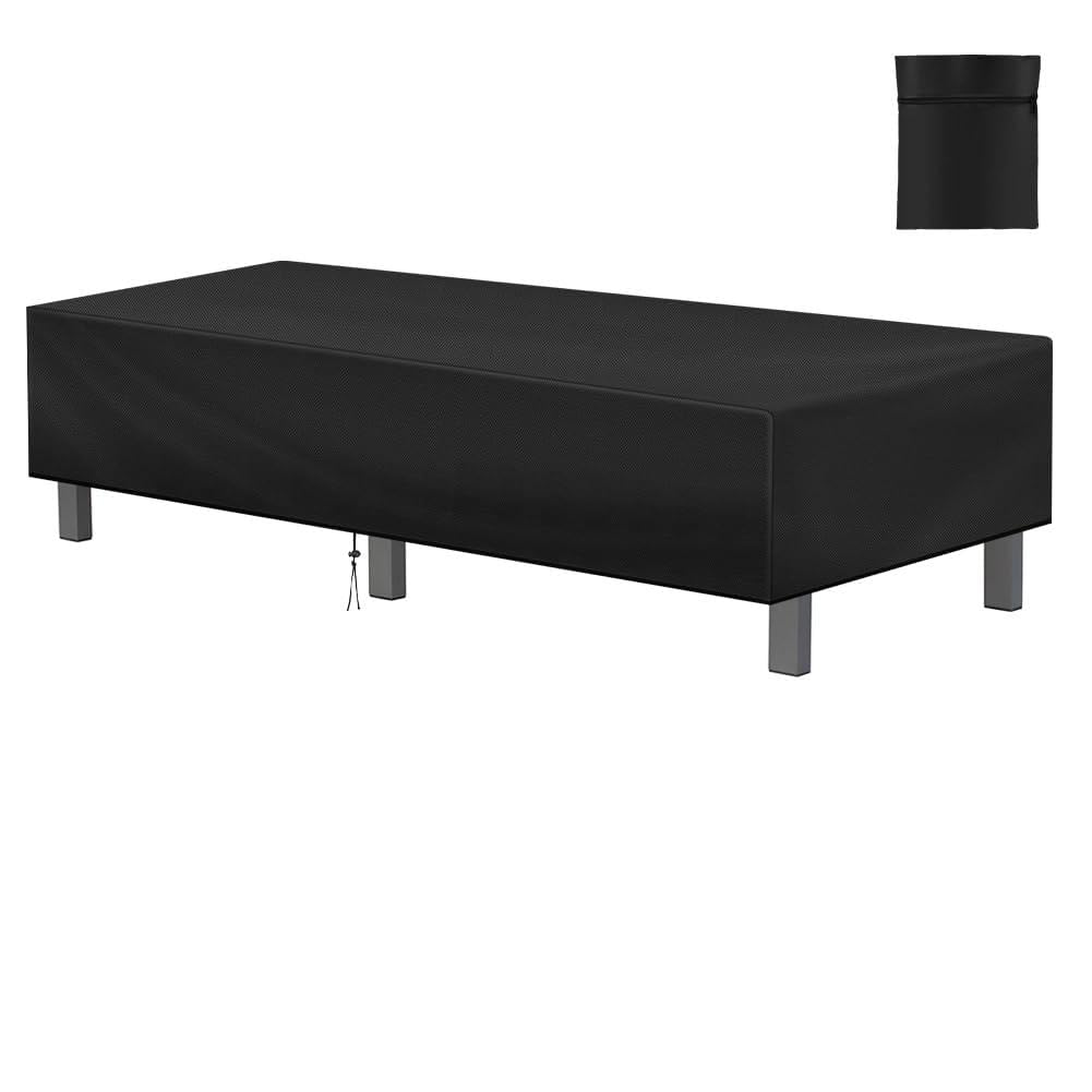 AOOWU Garden Lounger Cover, Garden Lounger Cover, Tear-Resistant Oxford Protective Cover, Waterproof, Windproof, UV Protection, Protective Cover for Sun Lounger, Deck Chair (200 x 70 x 30 cm)