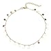 Manerson Lucky Star Choker Necklace Pendant Disc Chain Statement Necklace For Woman Jewellery Gold Tone