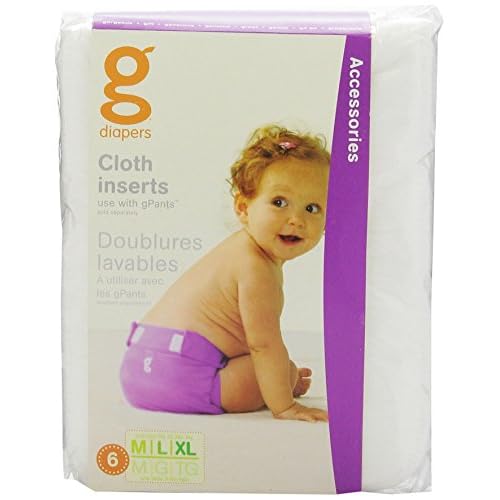gDiapers Cloth Inserts, Medium/Large/X-Large (6 Count) image