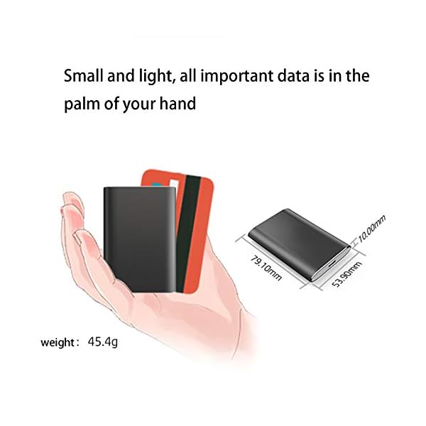 QIAO Externe Festplatte Tragbare 1TB-2.5 Zoll USB 3.1 Backups SSD Tragbare Für TV,PC,Mac,Laptop,Desktop,Windows,Rot,1TB – Bild 8