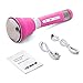 VERKB Universal Wireless Microphones, 3-in-1 Portable Karaoke Player KTV With Bluetooth Wireless Speaker Compatible for Apple Iphone Android Smartphone Pc(Quite Pink)