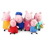 Andy Candy Peppa Pig Family Mom Daddy Grandpa Grandma Peppa Geroge Plush Doll 6PCS Set