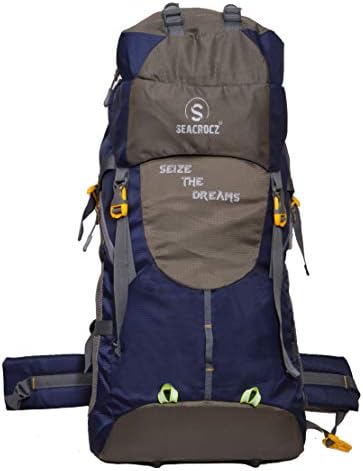SEACROCZ 55L Travelling Backpack/Rucksack for Men and Women Color with 1 Year Warranty (Navy Blue)