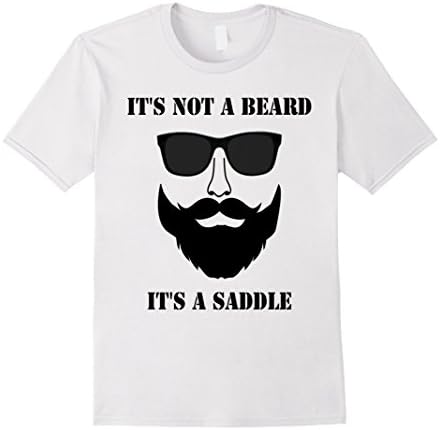 Mens It's Not A Beard It's A Saddle XL White