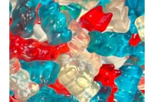 NLS Candy Co. Independence Day Gummy Bears Candy Bulk, Fruit Flavored Red, White, and Blue Gummie Goldbears 4th of July Limited Edition, Pack of 3-4oz bags