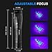 Allisable Black Light, 395nm UV Flashlight Detector for Dry Pet Urine with Zoomable