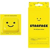 Starface Hydro-Star Hydrocolloid Pimple Patches + Big Yellow Compact (32 ct) and Lift Off Pore Strips for Blackheads and Clog