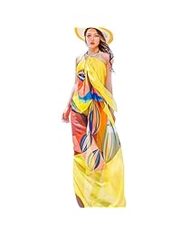 Vestido de gasa para cubrir traje de baño, tipo pareo, para dama, para el verano