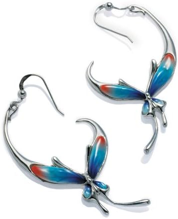 Franz Sculptured Porcelain Butterfly Earrings Pierced