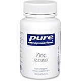 Pure Encapsulations - Zinc (Citrate) - Highly Bioavailable and Hypoallergenic Supplement for Immune Support and Prostate Function* - 180 Capsules