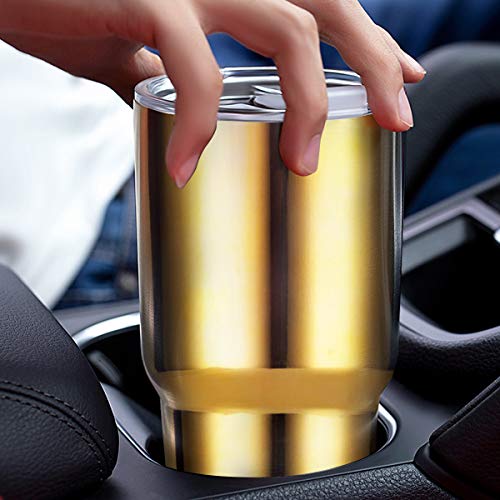 30oz Stainless Steel Insulated Tumbler Travel Mug with Straw Slider Lid, Cleaning Brush, Double Wall Vacuum