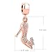 JewelryHouse Butterfly Stiletto High-Heeled Shoes Sparkling Rose Gold Crystal Charms (High-Heeled Shoe)