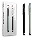Sty-HD 2 Pack of Premium Precision Micro-Knit Hybrid Fiber Tip Capacitive Stylus Pens for iPhone 5 4 4s, iPod touch, All iPad: 1st Gen, 2, the NEW iPad, iPad 4th gen with Retina display, iPad Mini, Samsung Galaxy Tablet and Phone Black and Silver Color
