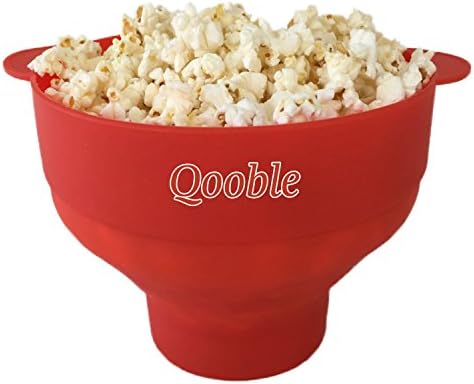 Qooble Microwave Silicone Popcorn Popper, Make Healthy Popcorn in 2 Minutes