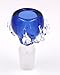 MFHX Handcrafted Glass items, replace bowl, male adapter, 14mm / 18mm (18mm, Blue)