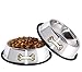GPET Dog Bowl 32 Oz Stainless Steel Bowls with Anti-Skid Rubber Base for Food or Water Perfect Dish for Dog Puppy Cat and Kitten (2 Pack) primary