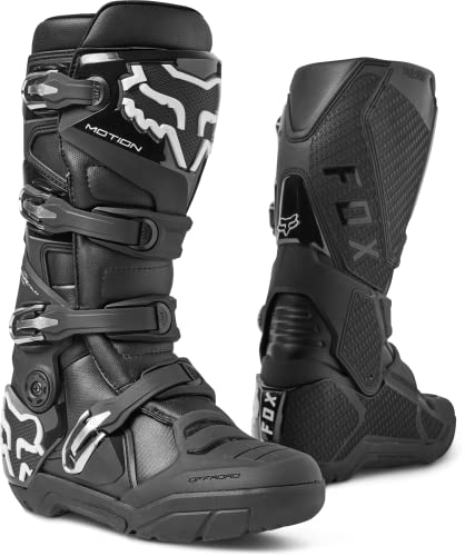 Fox Racing Men's Motion X Off Road Motocross Dirt Bike Boots, Black, 10.5