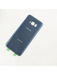 Carcasa de cristal para Samsung Galaxy S8 G950, diseño de dos logos, Azul coral