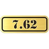 RDW (4X 7.62 Metallic Ammo Can Badge Sticker Self Adhesive Label 3M Bullet 762 - Gold
