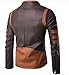 WSLCN X Men Vintage Faux Leather Motorcycle Jacket Brown US M (Asian XXL)