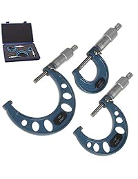 Anytime Herramientas 0 3" Premium fuera Micrómetro Maquinista Tool Set w puntas de carburo