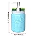 Comfify Mason Jar Kitchen Soap Dispenser & Sponge Holder - Sink Organizer - 14oz Kitchen Counter Liquid Soap Dispenser with Stainless Steel Pump, Blue Ceramic Soap Holder w/Free Sponge