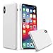 Case Compatible with iPhone Xs, AnsTOP Liquid Silicone Phone Case, Gel Rubber Shockproof Cover Full Protective Case for iPhone Xs Case (2018) (White)