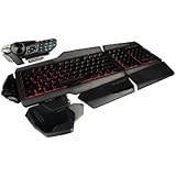 Mad Catz S.T.R.I.K.E.7 Clavier AZERTY Gaming pour PC - Noir mat