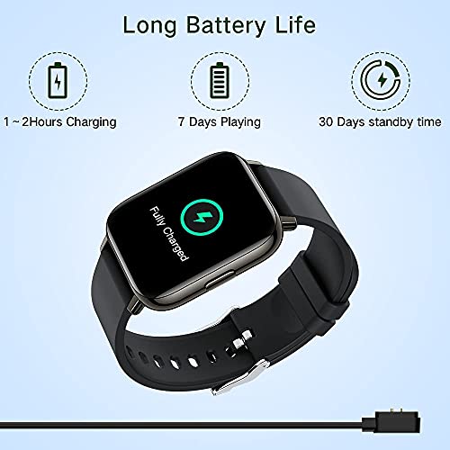 Montre Connectée Homme Femme 1,69\'\'Smartwatch Moniteur Sommeil/Fréquence Cardiaque Montre Sport 24 Modes Bracelet Connecté Etanche IP67 Montre Intelligente Podomètre Chronometre pour iOS Android