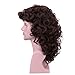 Yilys 80s Long Curly Men's Mullet Wig Heavy Metal Halloween Rocker Style Hair (Brown)