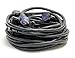 50-Foot 12/3 Black Outdoor Multi Outlet Extension Cord 5 Water Resistant Covered Outlets